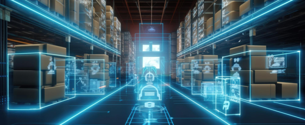 armazém praticando armazenagem inteligente para e-commerce